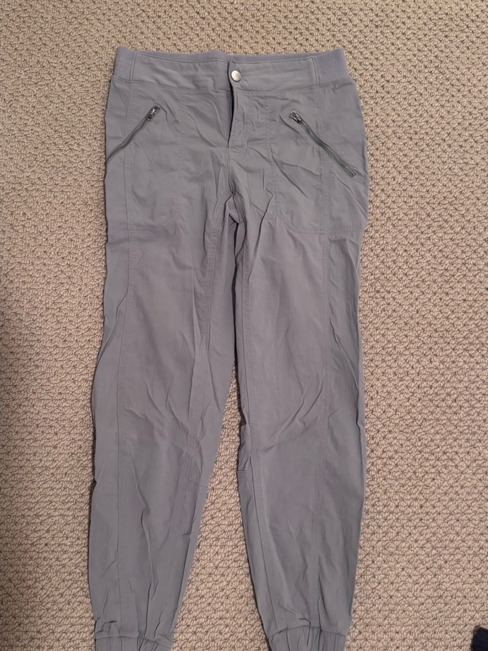 Athleta Gray Zip-Pocket Cargo Pants